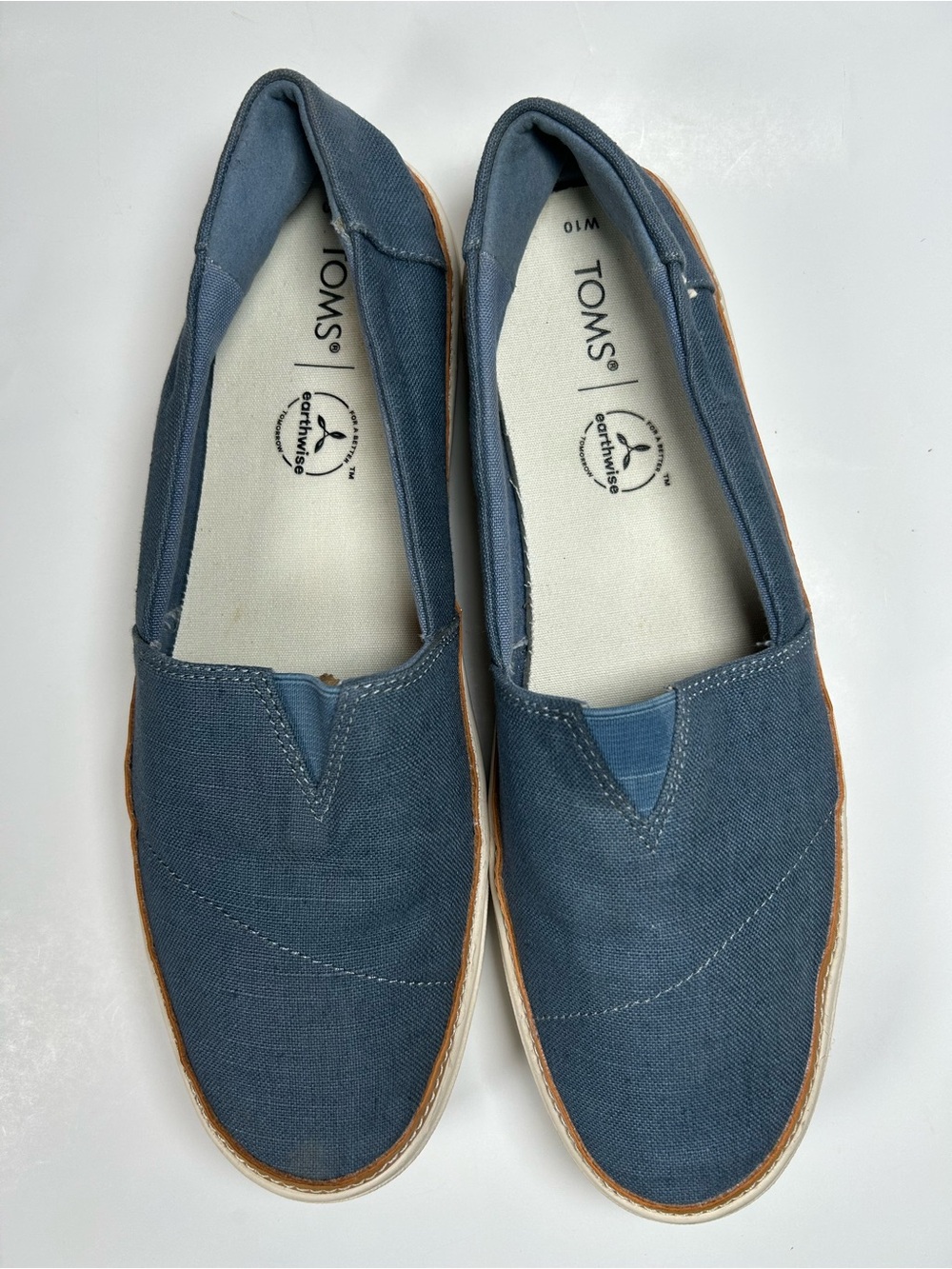 TOMS Earthwise Alpargata Navy Blue Canvas Slip On Shoes W10